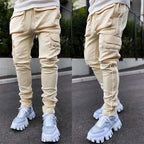 Men's Casual Drawstring Joggers Elastic Waist Cargo Pants Trousers Hip Hop Sweatpants | CK838