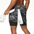 Men's Cozy Short Athletic Gym Shorts With Pockets Elastic Casual Shorts | DK-858