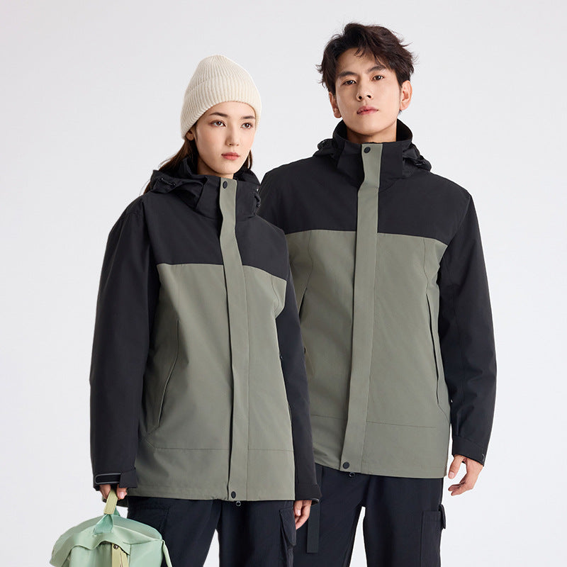 DZRZVD 3-in-1 Down Jacket | 5000mm Waterproof Trekking Coat with Detachable Down Layer | All-Season Outdoor Protection | 250826