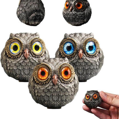 Lucky Owl Guardian Figurine The Wise Watcher Retro Owl Décor for Shelf & Home Decoration |