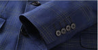 Men's Plaid 3 Piece Suits Slim Fit Double Breasted Plaid Suit Jacket Vest Pants | 6027