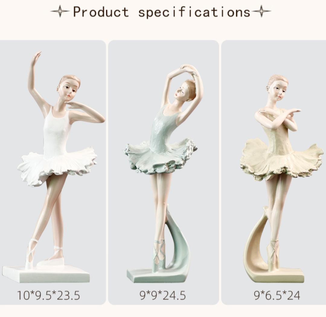 Modern Resin Ballet Girl Figurine Elegant Sculpture for Home Décor & Gifts | RRW2030