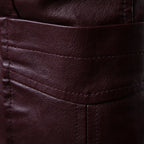 Men Suit Leather Jacket Casual Classic Business Motorcycles PU Leather Blazer Coat | 1412