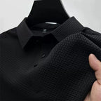 Men's Ice Silk Short Sleeve Shirt – Breathable Business Casual Stand Collar | A-D246