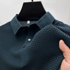 Men's Ice Silk Short Sleeve Shirt – Breathable Business Casual Stand Collar | A-D246