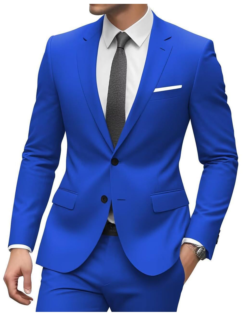 2026 Men‘s 2-Piece Wedding Suit Set | Notch Lapel Business Blazer & Trousers | Cross-Border Formal Wear for Grooms & Hosts | SBT001