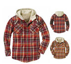 Men’s Premium Lightweight Flannel Hoodie – Stylish Cotton Shirt Jacket for Casual Comfort| SY0093