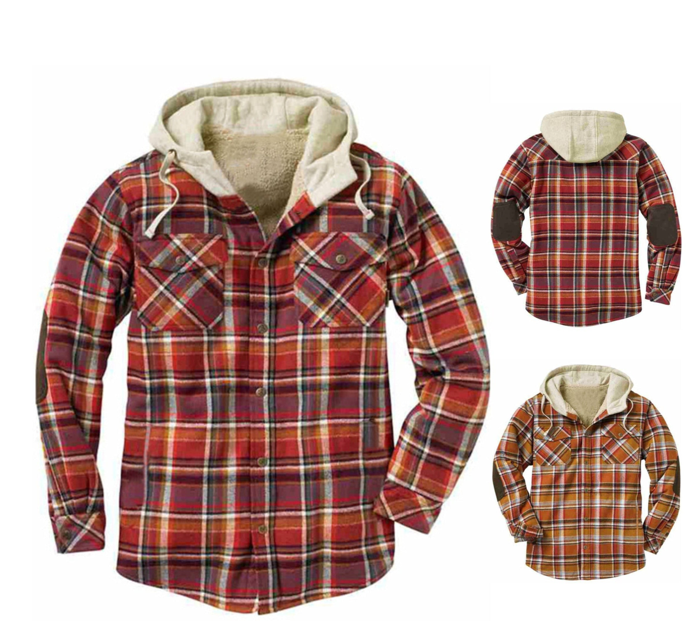 Men’s Premium Lightweight Flannel Hoodie – Stylish Cotton Shirt Jacket for Casual Comfort| SY0093