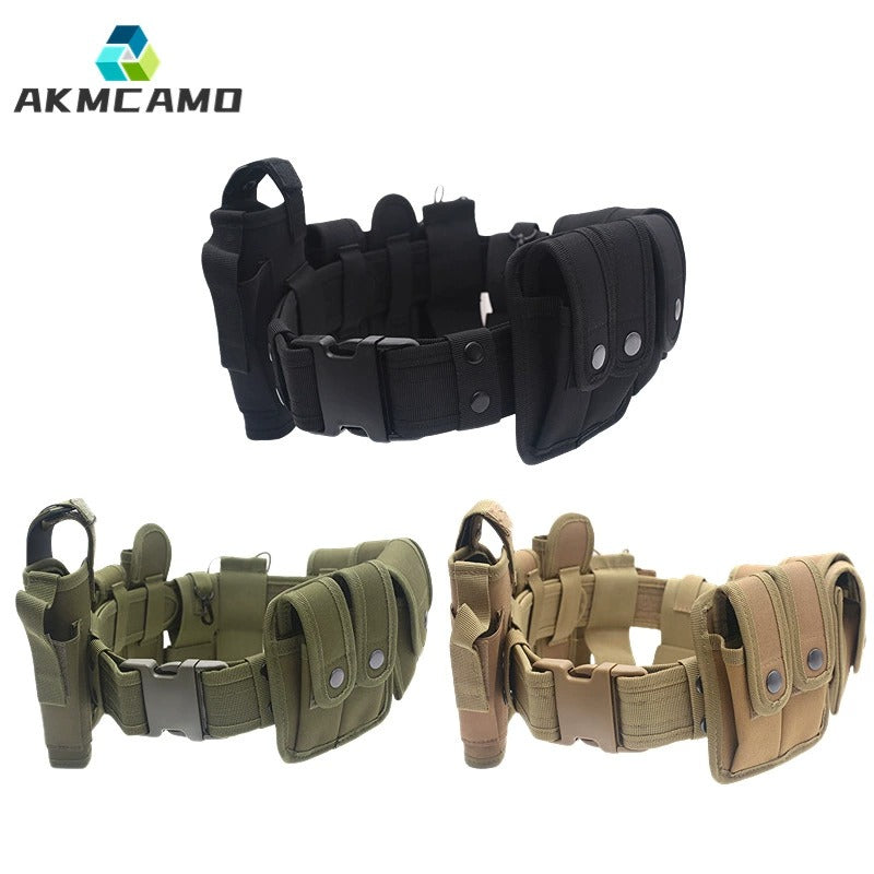 10-in-1 Tactical Utility Belt with Detachable Pouches – Security & Airsoft | AKM-007