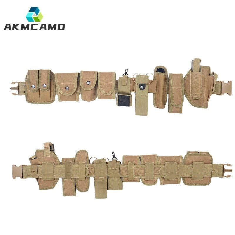 10-in-1 Tactical Utility Belt with Detachable Pouches – Security & Airsoft | AKM-007