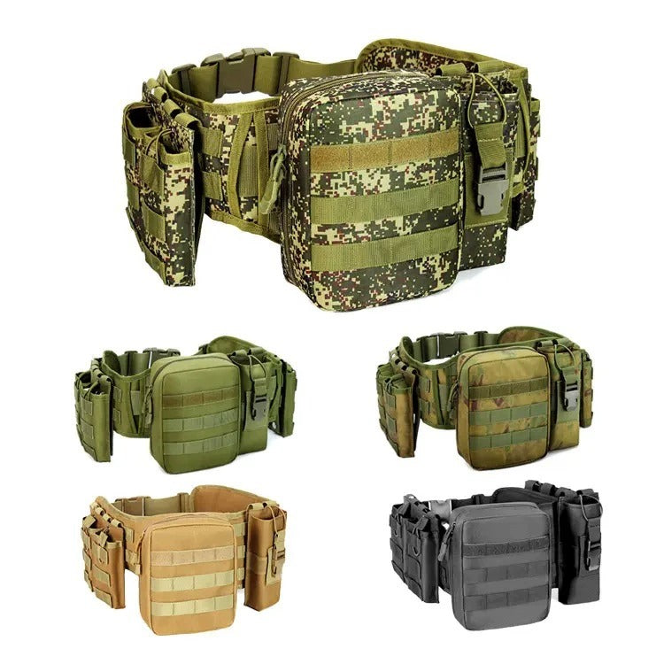 Outdoor Tactical Belt with Harness – Multi-Function Military Waist Pack | AKM-106