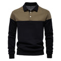Men's Long Sleeve Polo Collar Sweatshirt - 2025 Spring Casual Streetwear Top | HD3006