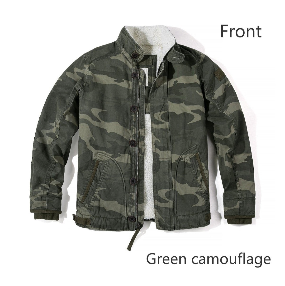 Men Soft Premium Casual Plush Tops Coat Outdoor Windproof Thick Fleece inner Camouflage Warm Jacket | 318