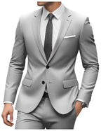 2026 Men‘s 2-Piece Wedding Suit Set | Notch Lapel Business Blazer & Trousers | Cross-Border Formal Wear for Grooms & Hosts | SBT001