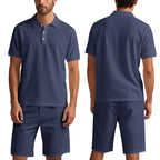 Men’s Breathable Linen Polo Set – Cool & Comfortable Shirt & Shorts Outfit Set | BKCS-20