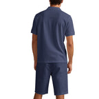Men’s Breathable Linen Polo Set – Cool & Comfortable Shirt & Shorts Outfit Set | BKCS-20