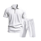 Men’s Breathable Linen Polo Set – Cool & Comfortable Shirt & Shorts Outfit Set | BKCS-20