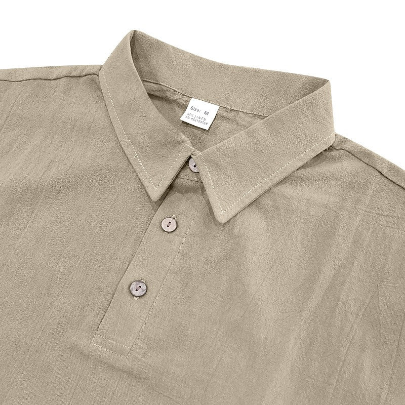 Men’s Breathable Linen Polo Set – Cool & Comfortable Shirt & Shorts Outfit Set | BKCS-20