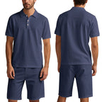 Men’s Breathable Linen Polo Set – Cool & Comfortable Shirt & Shorts Outfit Set | BKCS-20