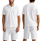 Men’s Breathable Linen Polo Set – Cool & Comfortable Shirt & Shorts Outfit Set | BKCS-20