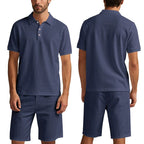 Men’s Breathable Linen Polo Set – Cool & Comfortable Shirt & Shorts Outfit Set | BKCS-20