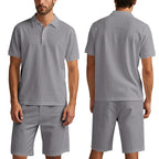 Men’s Breathable Linen Polo Set – Cool & Comfortable Shirt & Shorts Outfit Set | BKCS-20