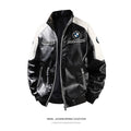 Men's PU Leather Moto Jacket | 2026 Korean Style Racing Coat | Waterproof Windproof Fleece-Lined Biker Outerwear