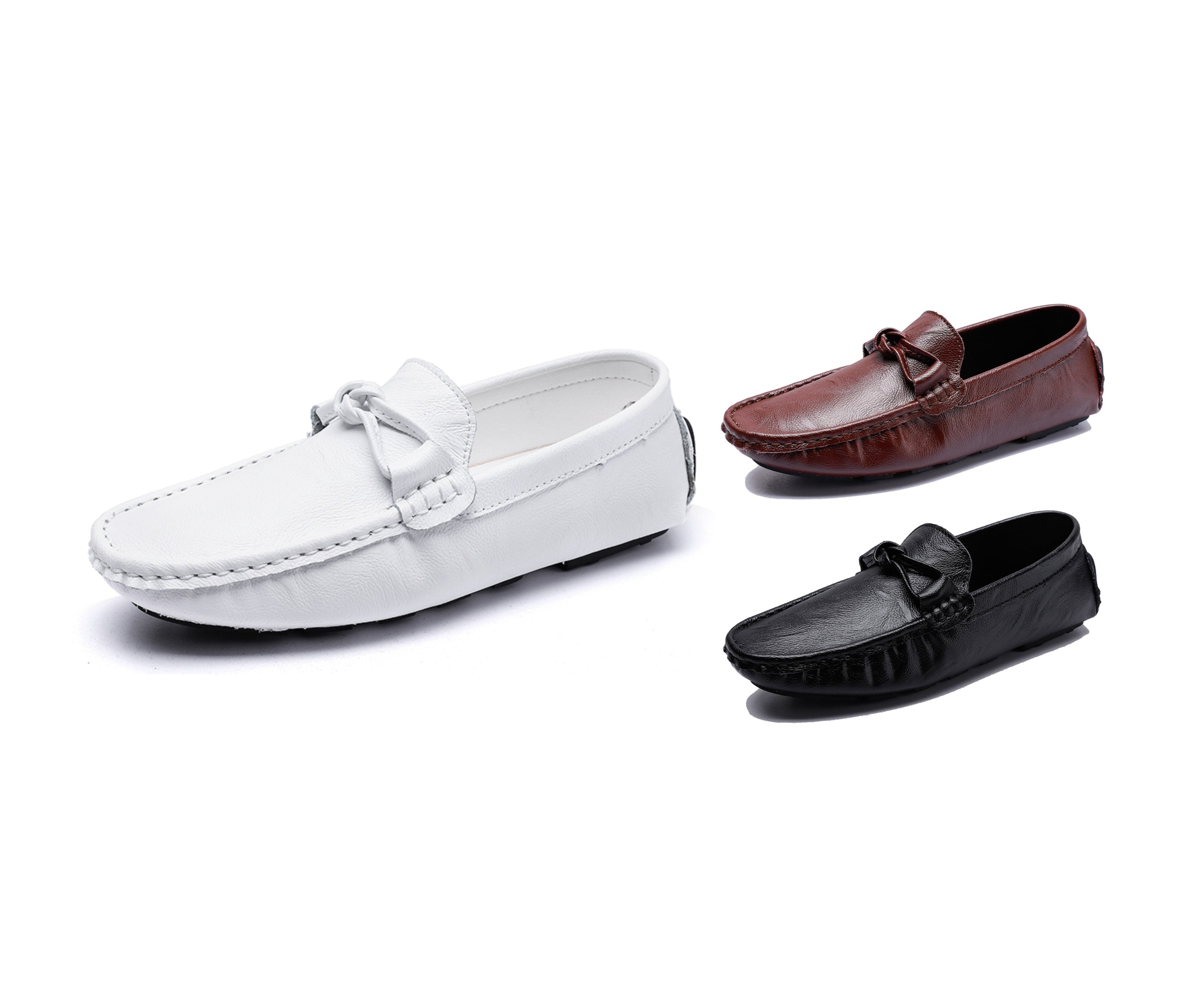 Men’s Genuine Leather Loafers – Classic Driving Moccasins with Anti-Slip Sole | 0063