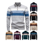 Men’s Half-Zip Mock Neck Knitted Sweater – Slim Fit Pullover for Autumn & Winter | Y245