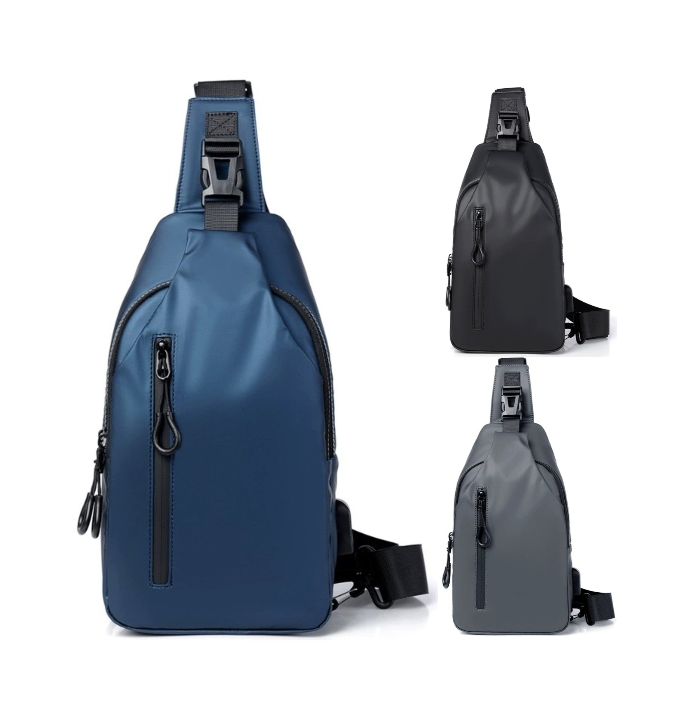 OMASKA Men’s Crossbody Sling – Lightweight Oxford Chest Bag | 0126