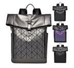 OMASKA Reflective Geometric Backpack – Waterproof, Trendy 14” Laptop Bag | 8605