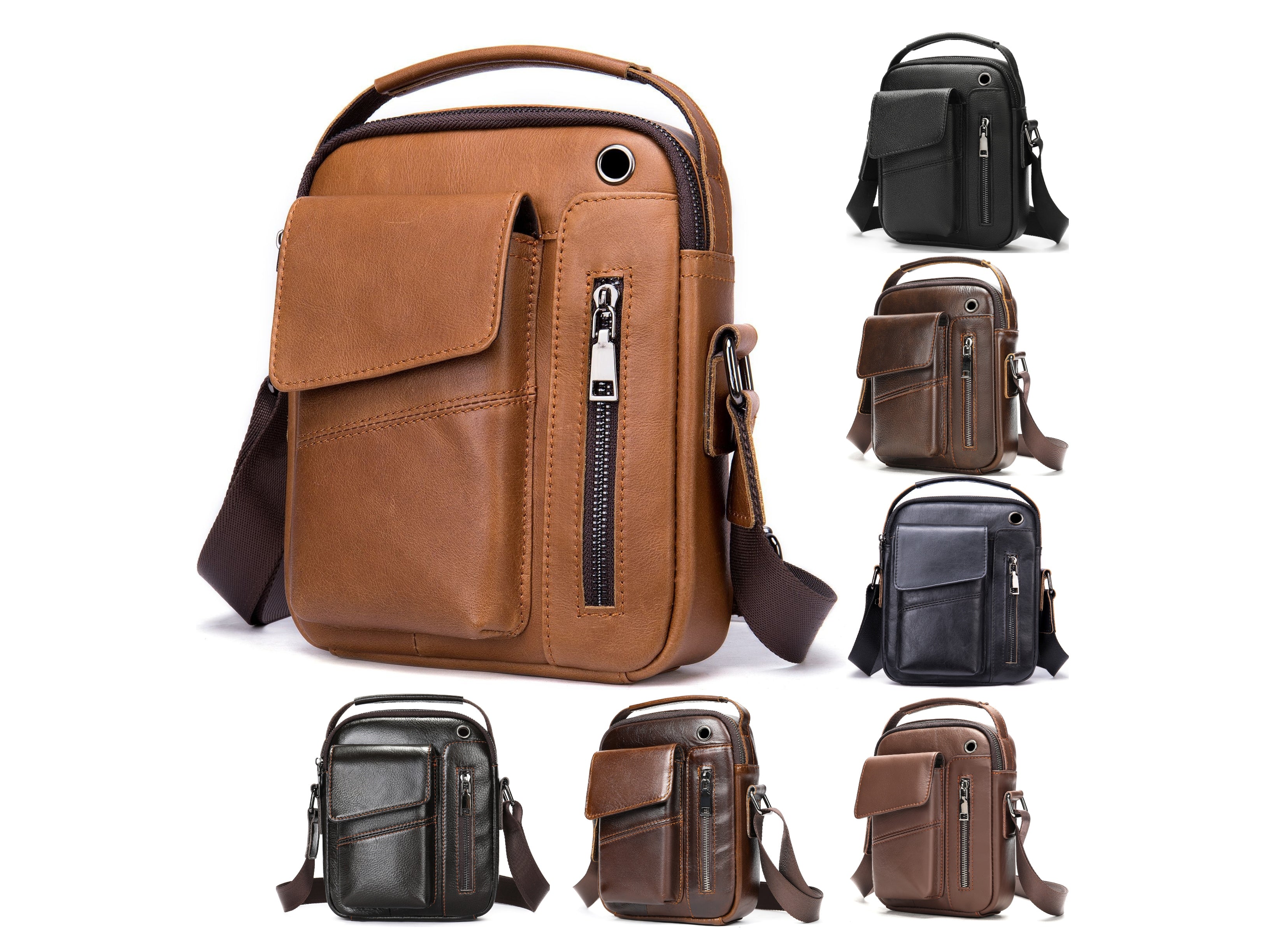 Men's Business Leather Shoulder Bag Stylish & Practical for Work and Travel | 7512