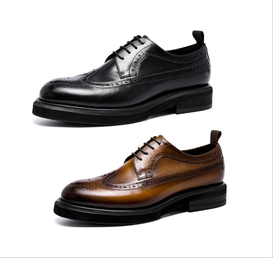 Men's Genuine Leather Dress Shoes | Premium Wedding & Business Formal Shoes - Elegant & Comfortable | 23558