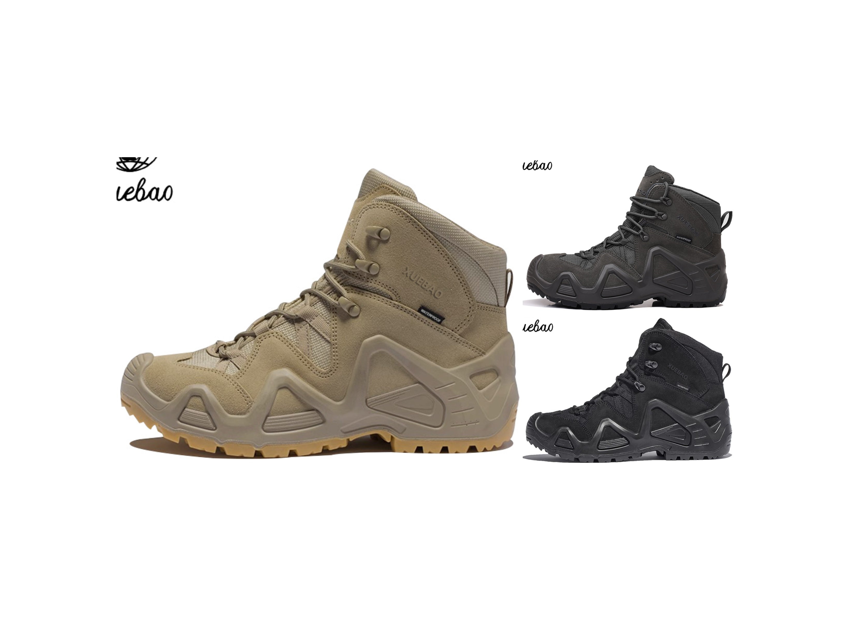 Men's Waterproof Tactical Boots | All-Terrain Combat Hiking Boots | Desert & Outdoor High-Cut Military Shoes | ltao746028657368