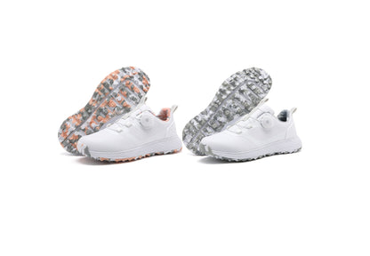 Unisex Golf Shoes with Rotating Buckle Closure Waterproof Spike less Golf Sneakers Casual Athletic Shoes X19