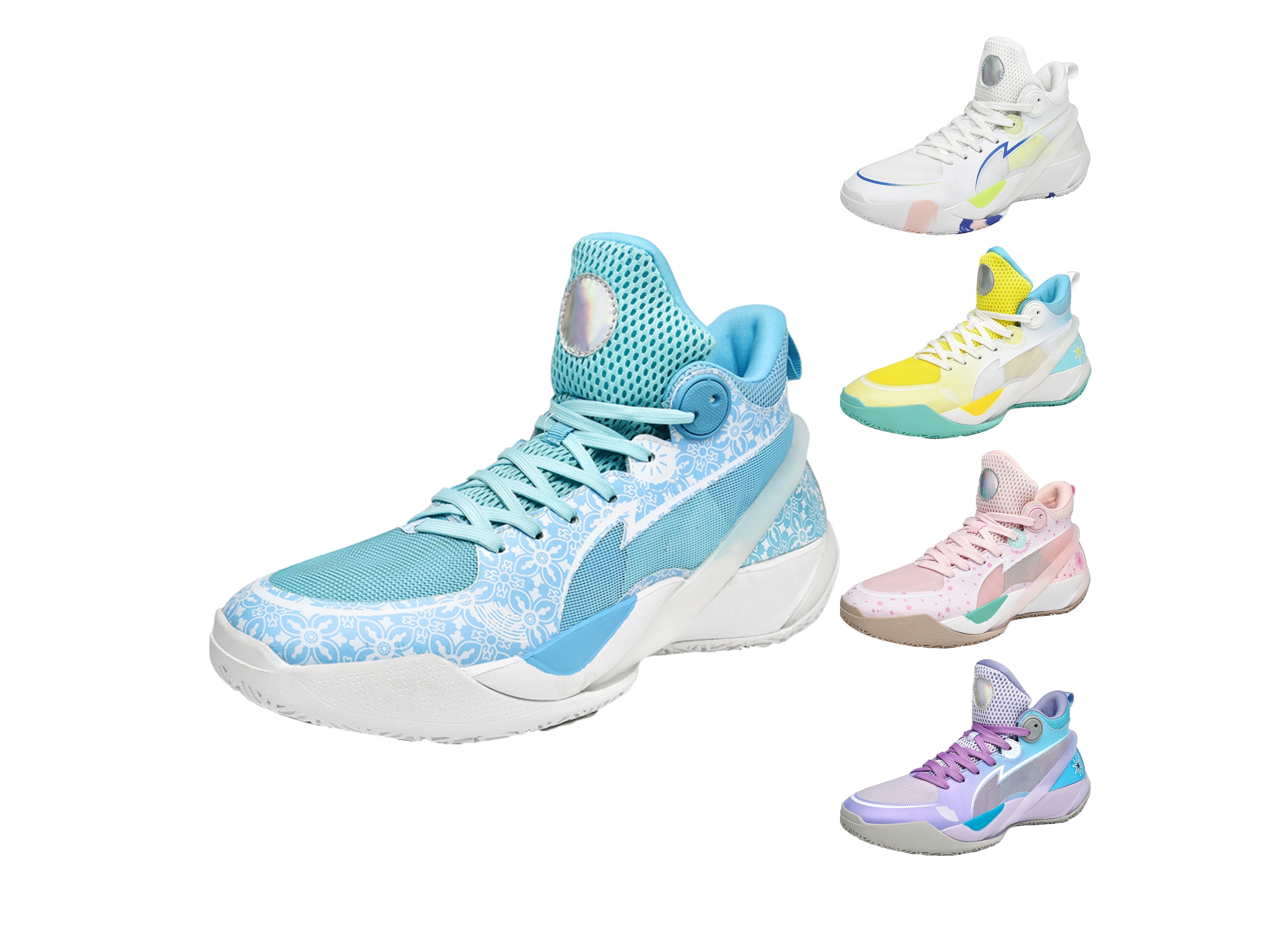 Men's High-Top Basketball Shoes Luminous Sports Sneakers with Enhanced Grip for Performance | 8010