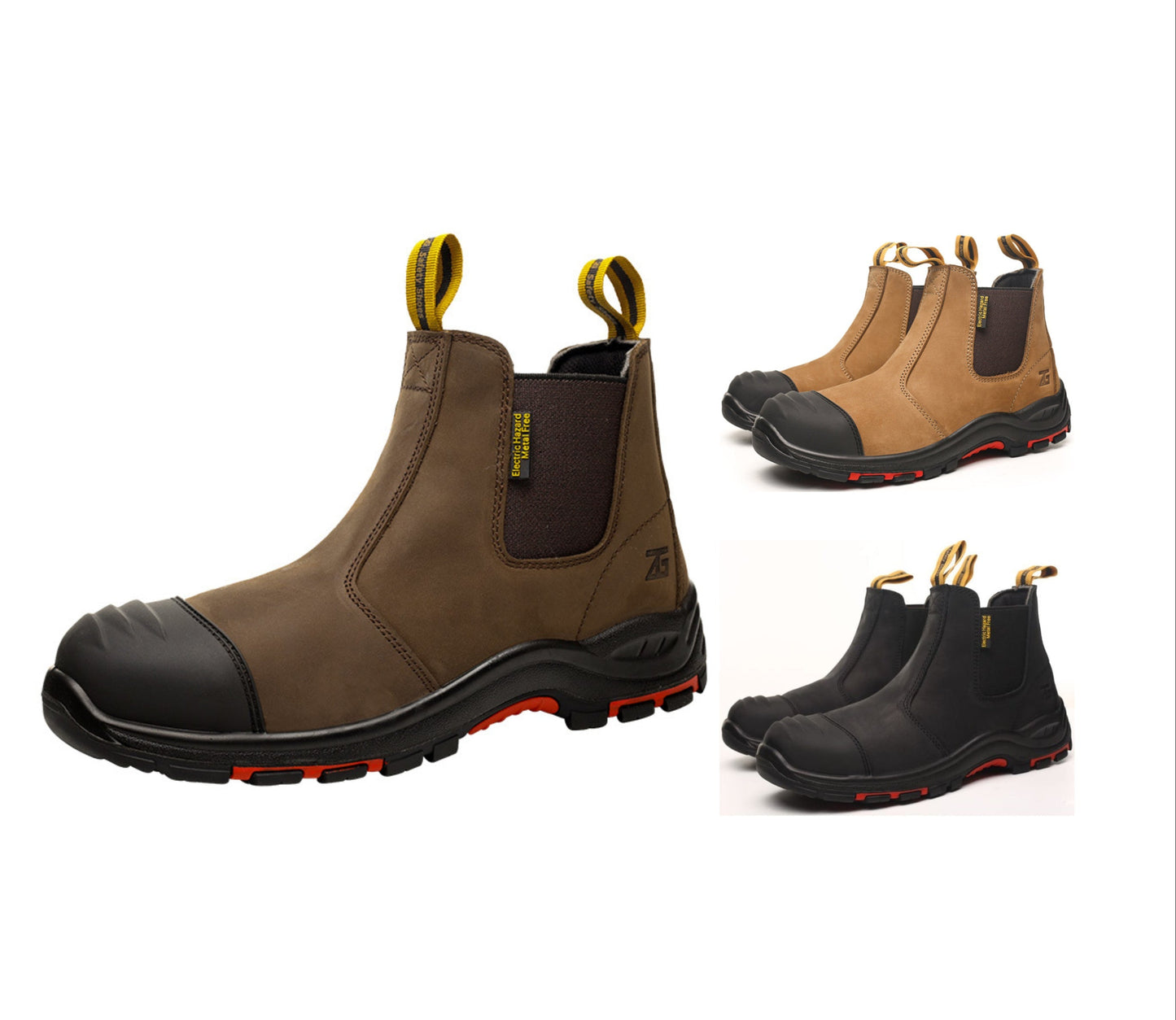 Zhengu Composite Toe Safety Shoes European Standard Slip-On Work Boots Anti-Puncture & Electrical Hazard Protection | L603