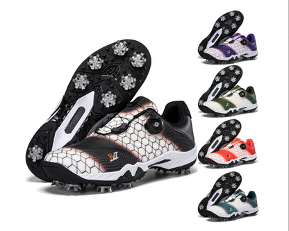 Unisex Professional Golf Shoes Spikeless Rotational Cleat Design Breathable & Stable Golf Sneakers | GX-006