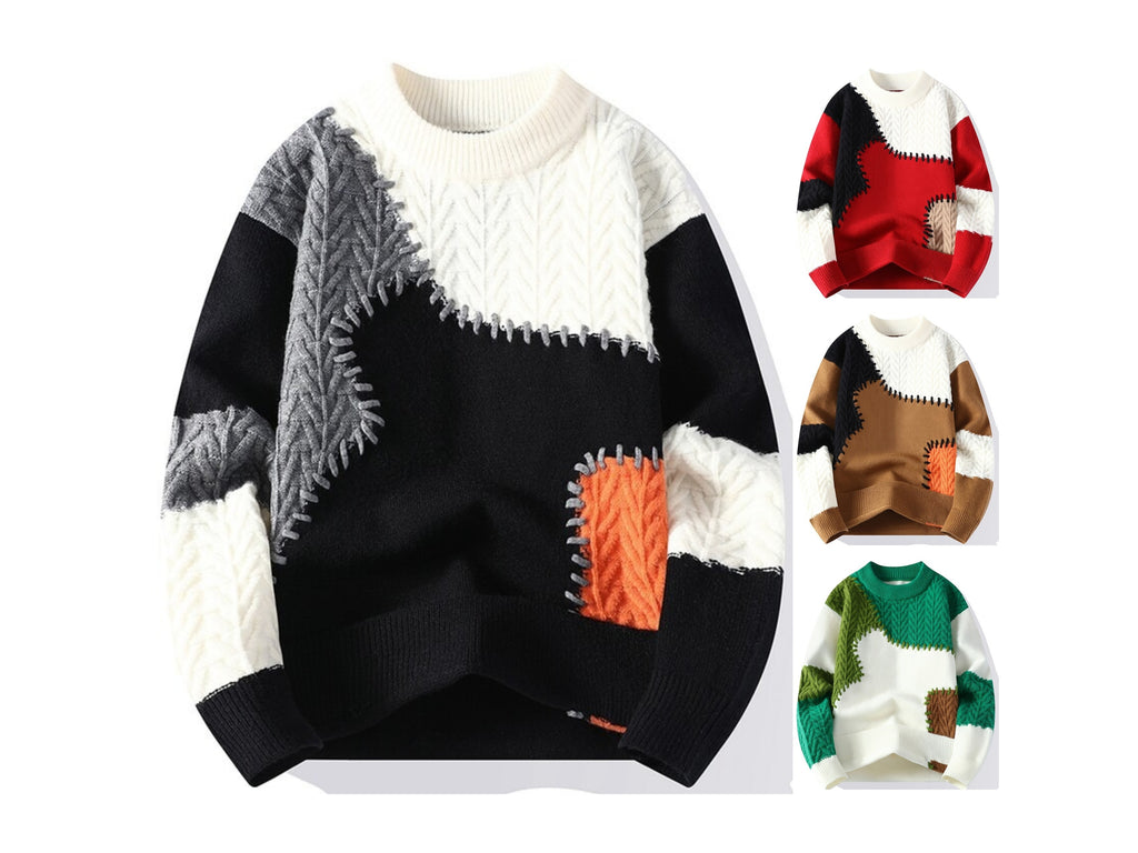 Men's Winter Casual Sweater Crew Neck Knit Pullover Sweater | 2410-WE24606