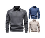 Men's Half-Zip Stand Collar Sweatshirt | 2026 Autumn Casual Pullover with Raglan Sleeves | Soft Cotton-Blend Fleece Top | HD3046