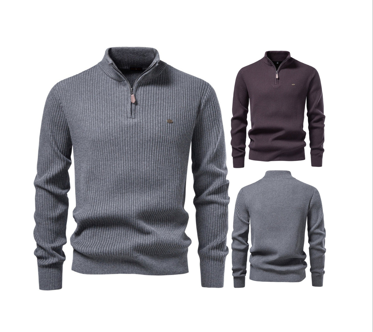 Men's Half-Zip Stand Collar Knit Sweater | 2026 Winter Business Casual Pullover | Warm Cotton-Blend Jumper | SW258