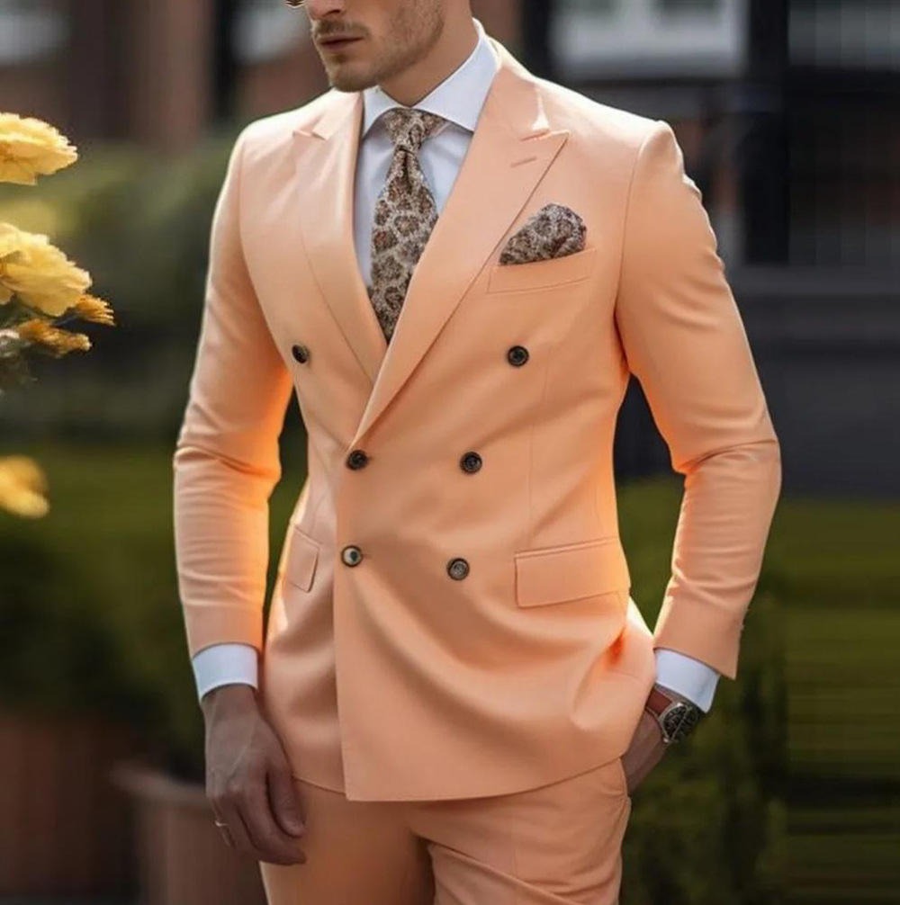 3 Color Siuts Men Premium Suits 2pcs Sets Slim Fit Suit Tuxedos – Gear Outlet