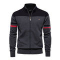 Men’s Zip-Up Knitted Soft Cotton Cardigan Urban Slim Fit Stand Collar Sweater Quality Top | SW188