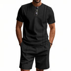 Men's Waffle Texture Lounge Set - 2025 Spring Summer Casual Two-Piece Outfit | CY20