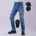 Motorcycle Riding Jeans Casual Cargo Pants with Protective Armor Zipper Pocket Racing Safety Trousers