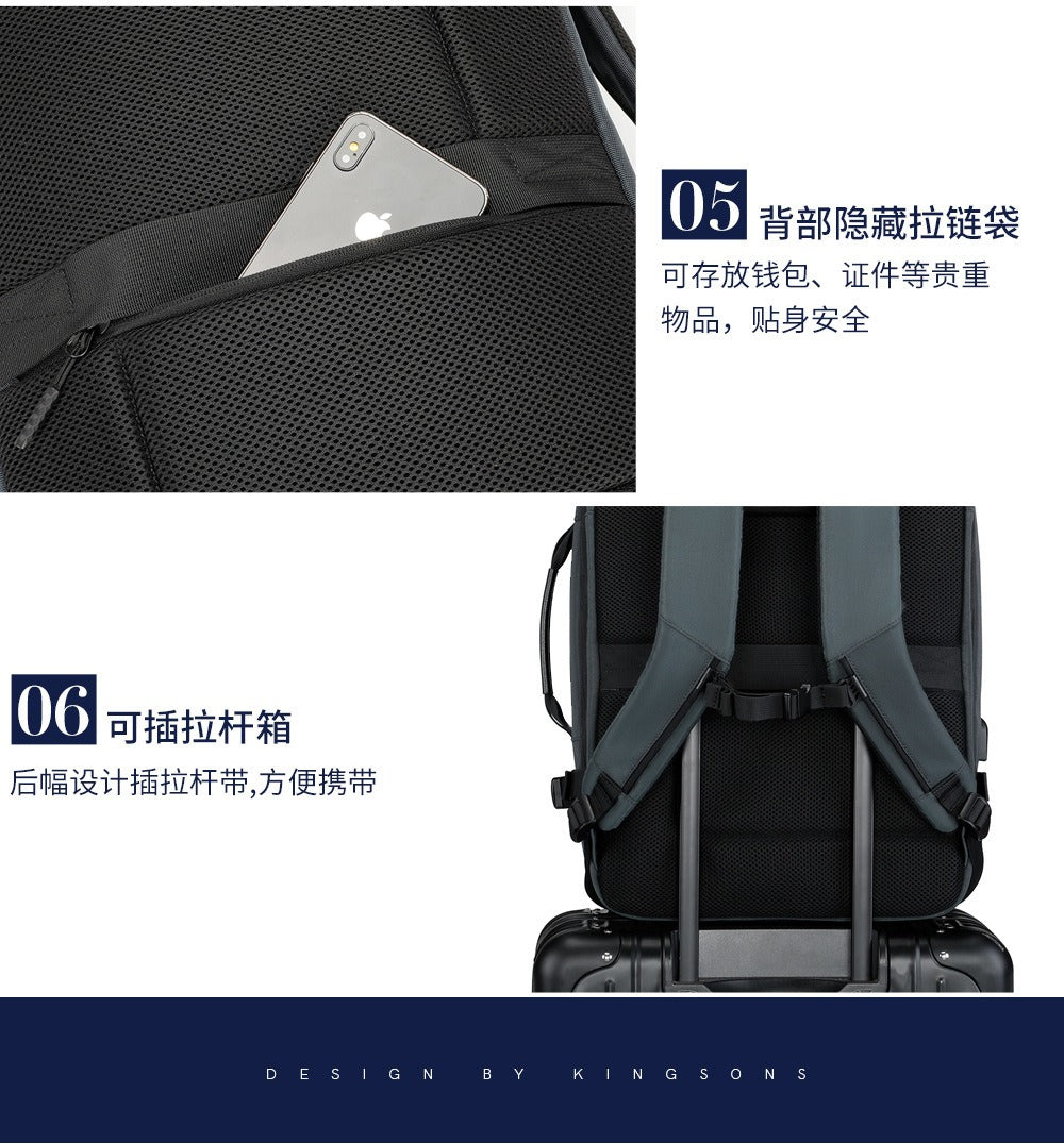 Kingsons Travel Backpack – Expandable 35L/45L Laptop & USB Charging Bag | 3264