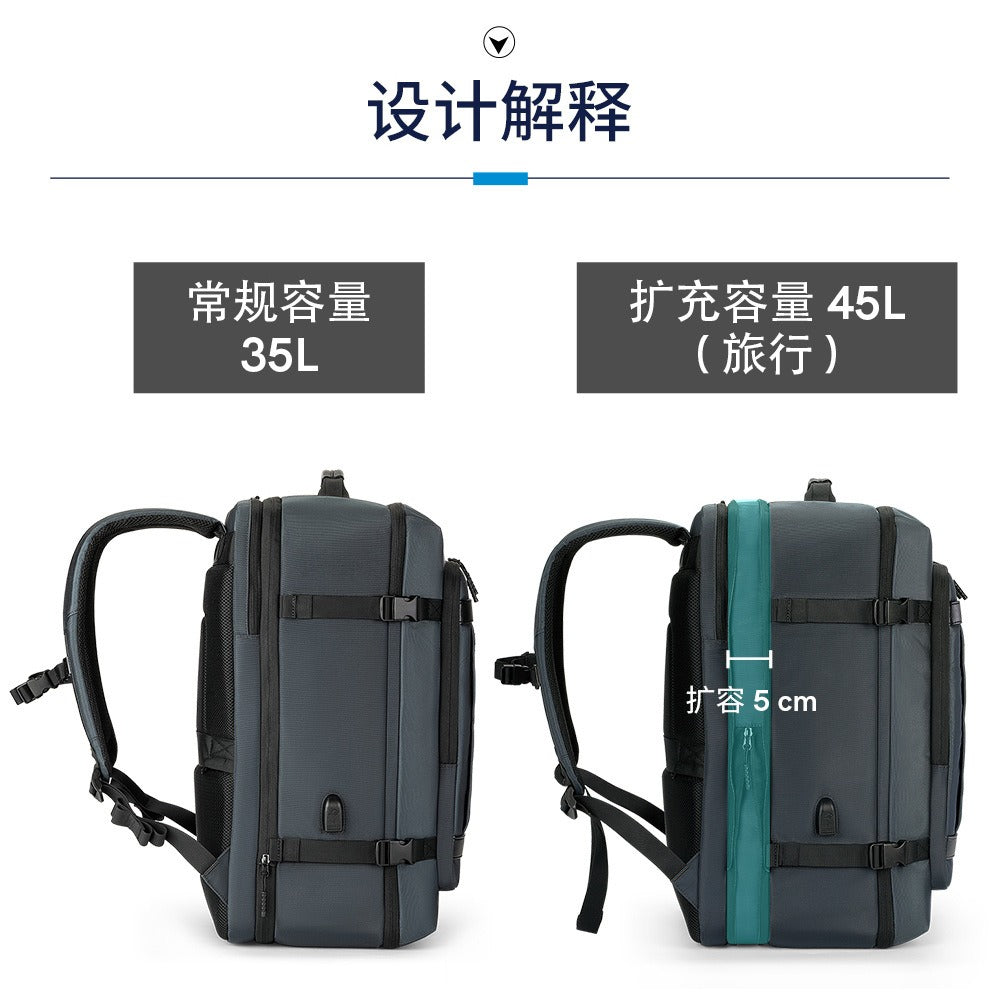 Kingsons Travel Backpack – Expandable 35L/45L Laptop & USB Charging Bag | 3264