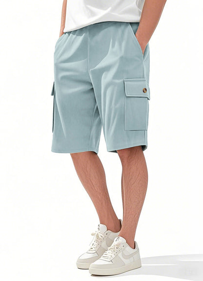 Men's Corduroy-Texture Cargo Shorts - Summer Relaxed Fit Utility Shorts | CFT-1