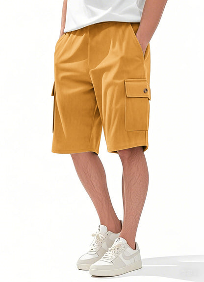 Men's Corduroy-Texture Cargo Shorts - Summer Relaxed Fit Utility Shorts | CFT-1