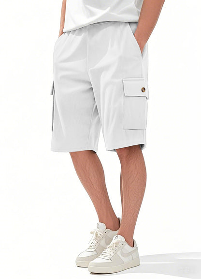 Men's Corduroy-Texture Cargo Shorts - Summer Relaxed Fit Utility Shorts | CFT-1